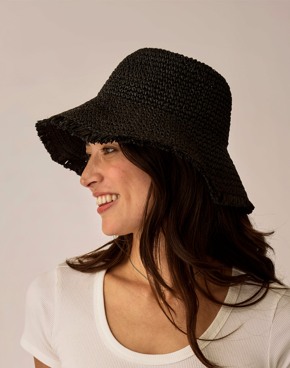 Farrah Packable Hat: Dark Honey