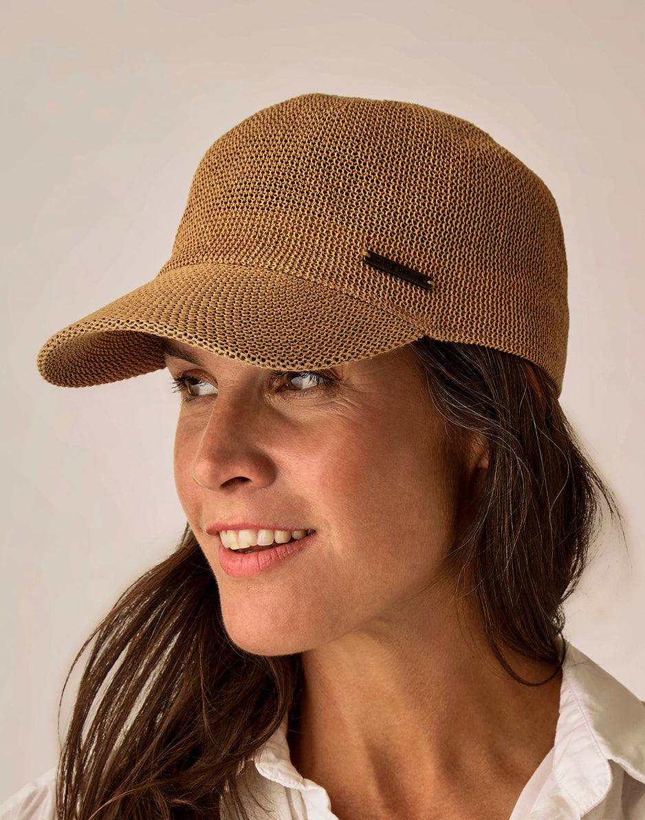 Straw Baseball Cap: Natural