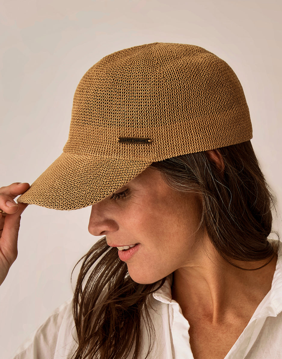 Straw Baseball Cap: Natural