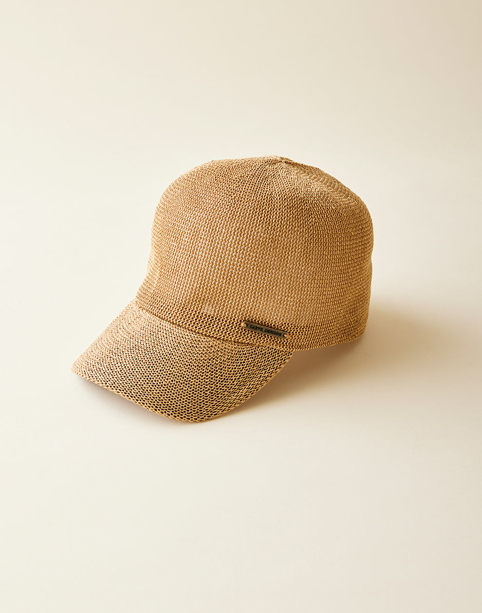 Straw Baseball Cap: Natural