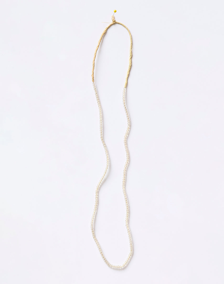 Glass Beaded Necklace: Crystal