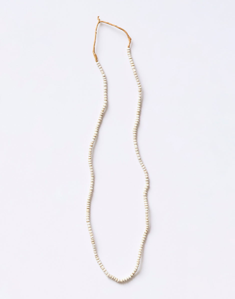 Neutral Beaded Necklace: Cream