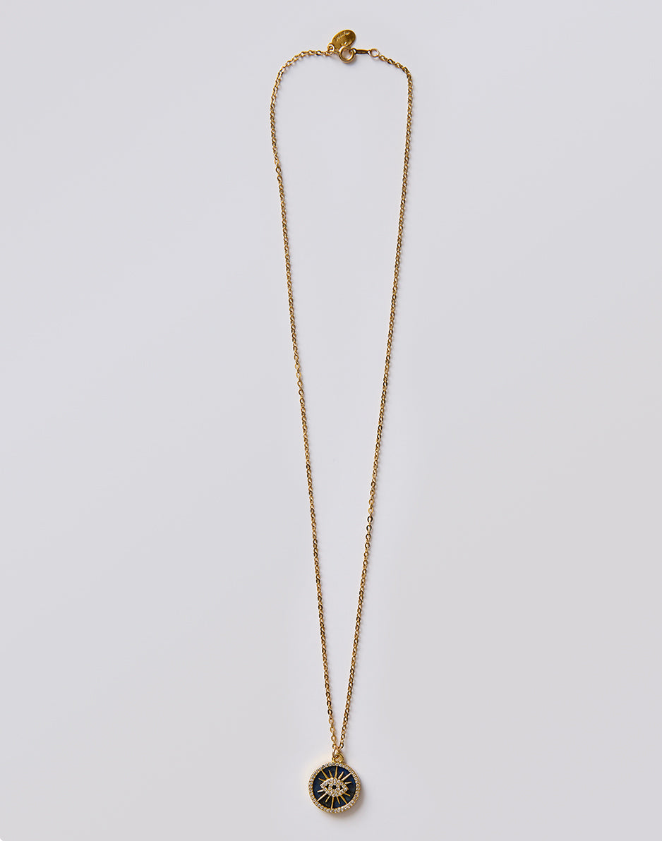 Evil Eye Necklace: Gold