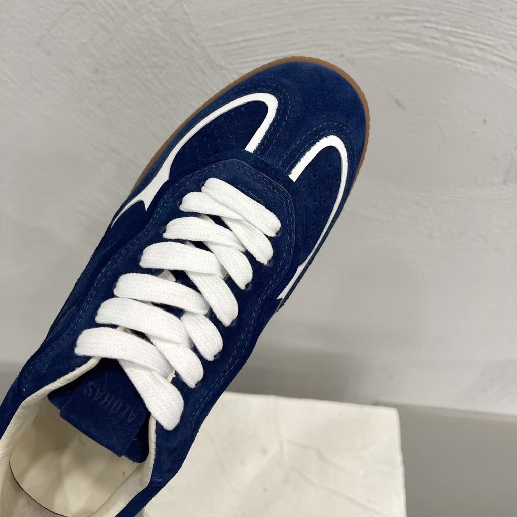 Alohas 490 Rife Sheen Blue Leather Sneakers