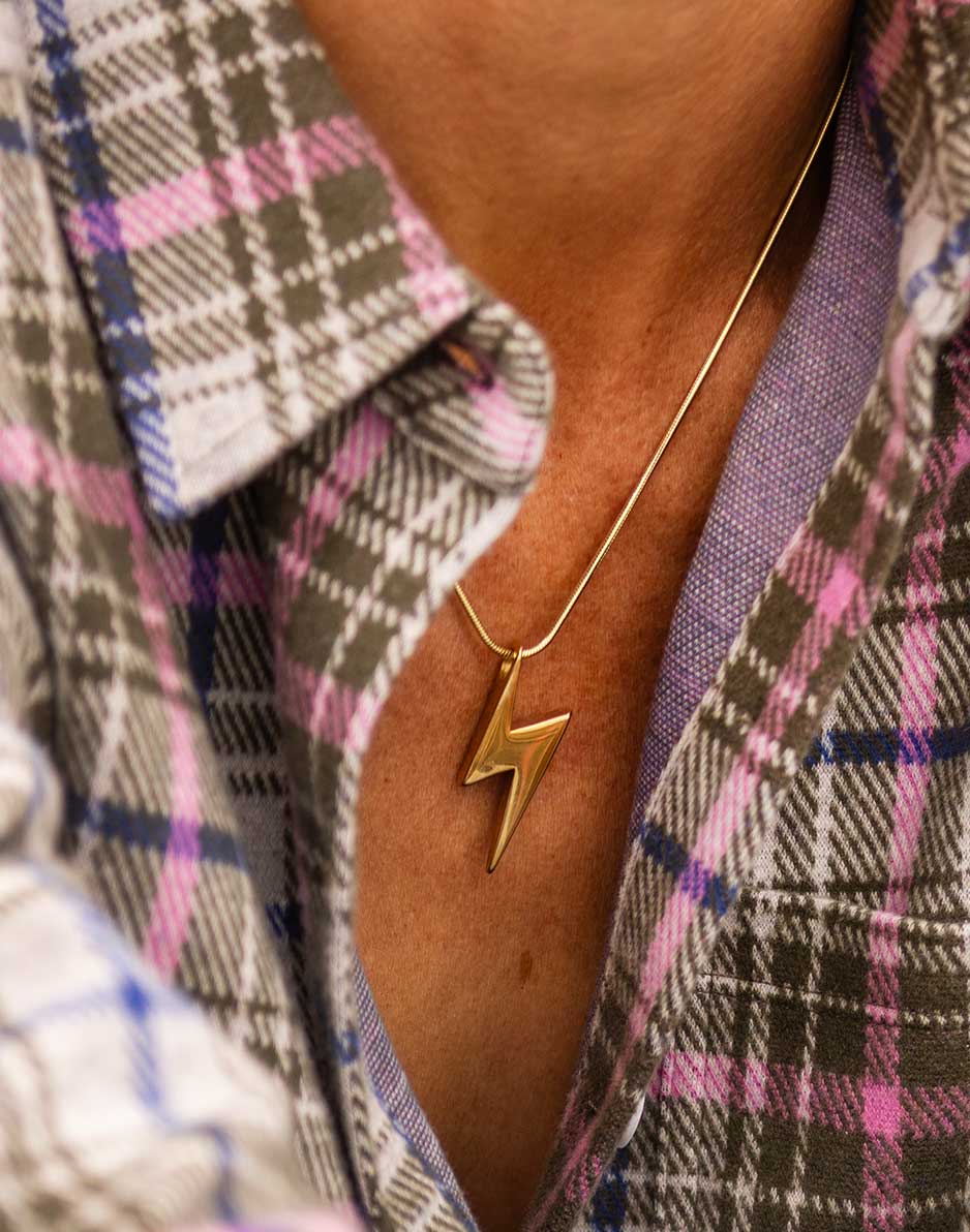Bolt Necklace: Gold