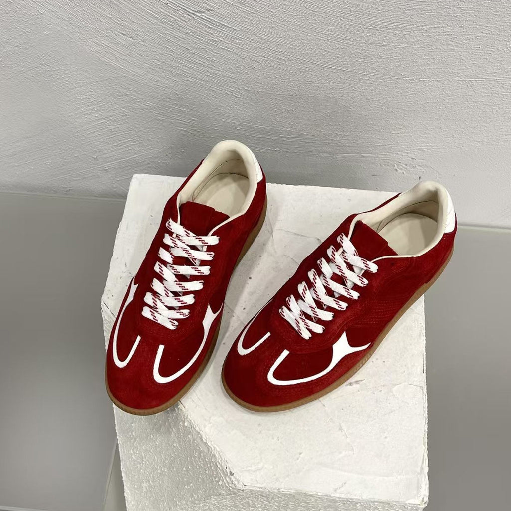 Alohas Rife Sheen Red Leather Sneakers